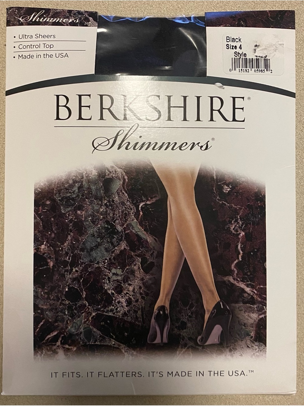 Berkshire Shimmers Sheer Control Top Hosiery - Black
